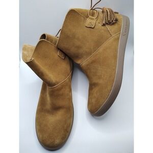 Women's Tassel Suede Boots Size 9 Tan KOOLABURRA BY UGG Skyller Chestnut 1092579